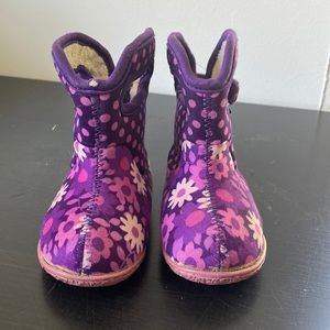 purple floral baby Bogs